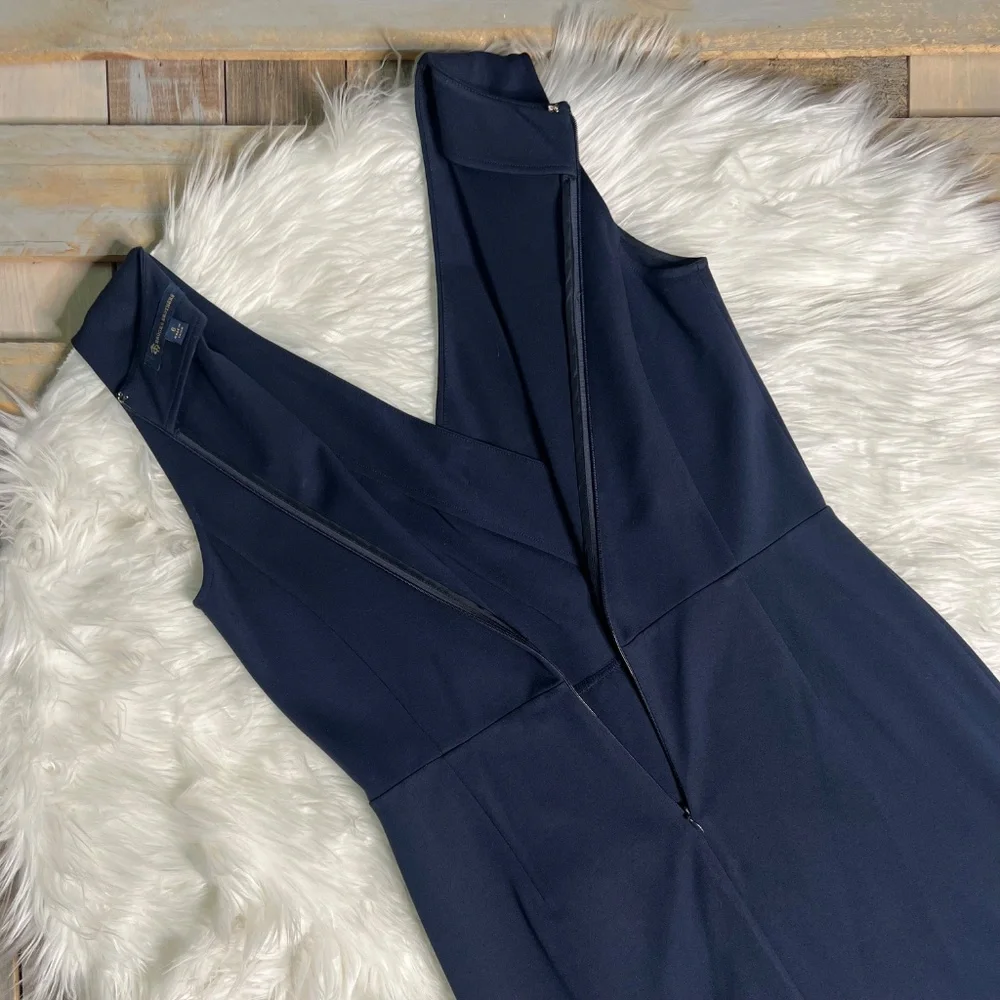 EUC [Brooks Brothers] Navy Blue Essential Stretch Classic Midi Dress | 6 Small - Picture 7 of 13